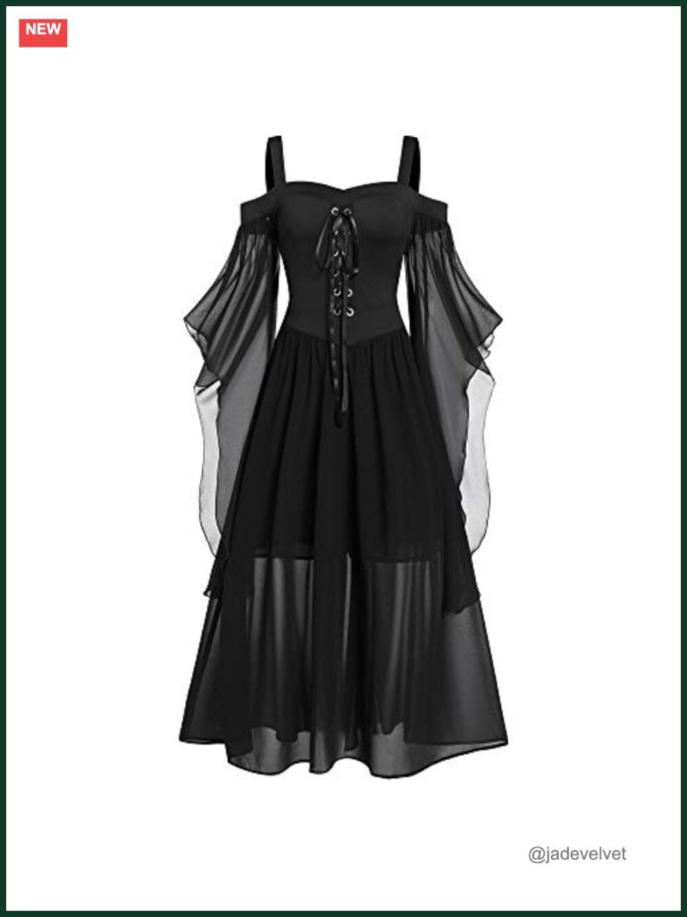 Plus Size Gothic Victorian Maxi Dress Butterfly Sleeve Sweetheart Neck Lace Up